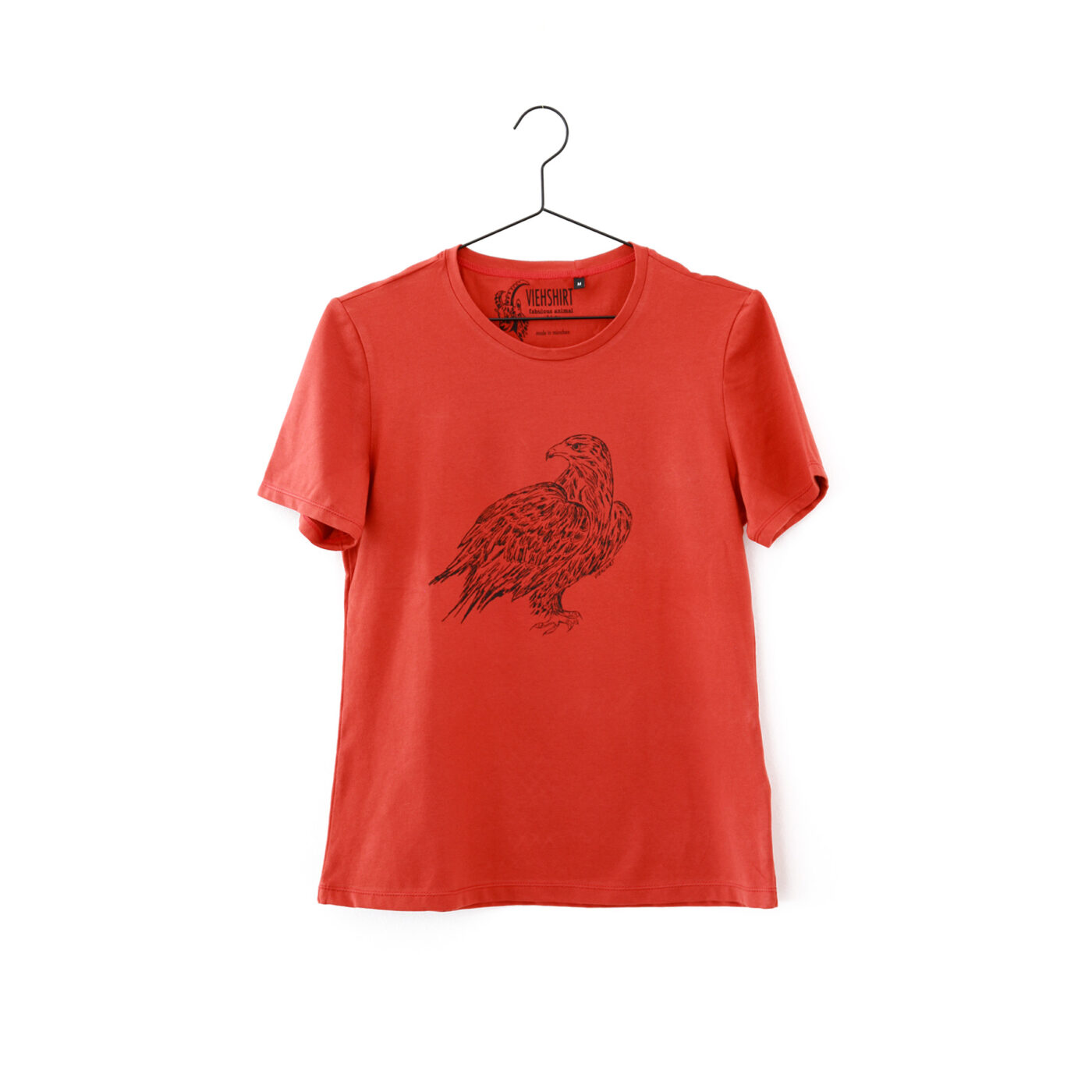 Rotes T-Shirt mit aufgedrucktem Adler