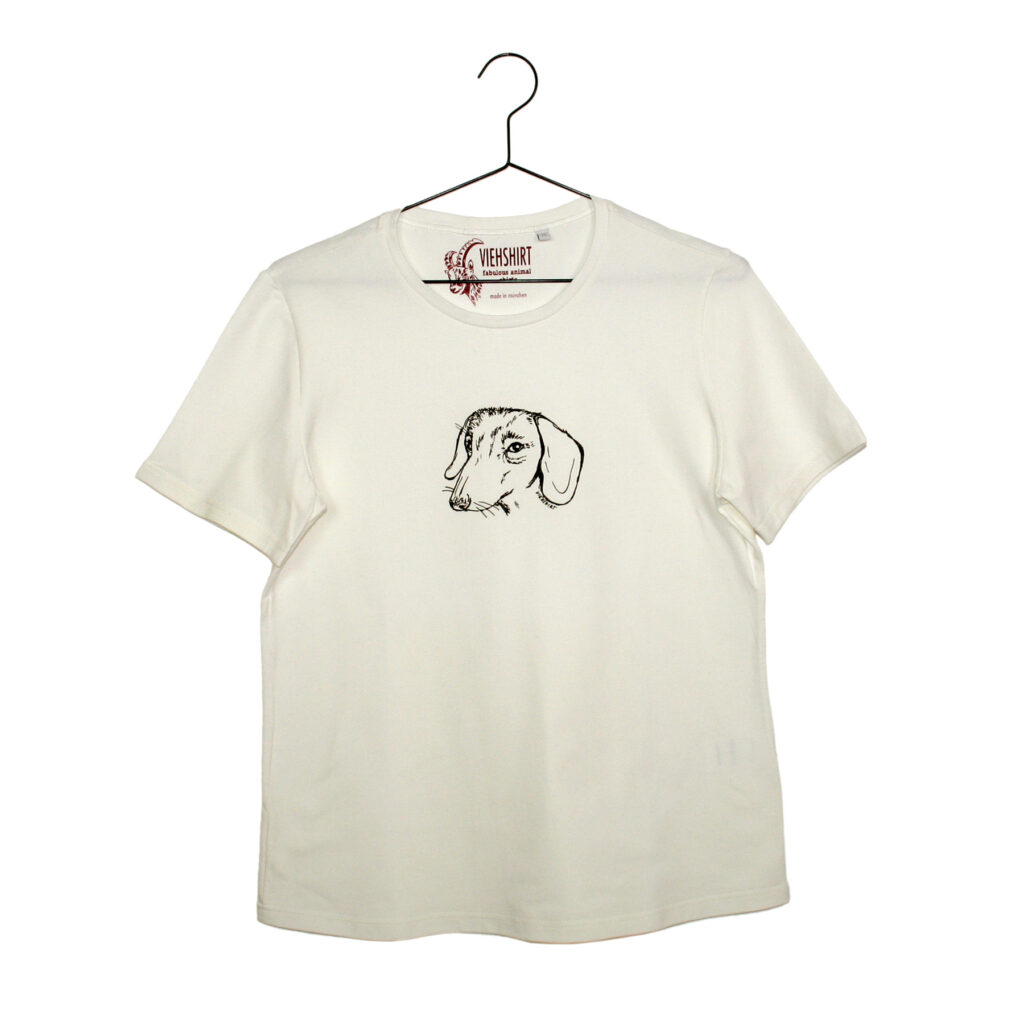 T-Shirt mit Siebdruckmotiv Dackel